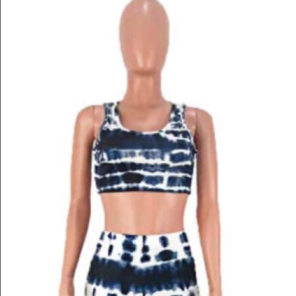 BRAND NEW XL 2PC TYE DYE SET! Royal blue & white